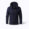 Waterproof men's rain jacket with hood and zipped pockets for outdoor use