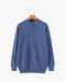 Cárdigan de otoño para hombre, de punto elástico, con cremallera y cuello alto