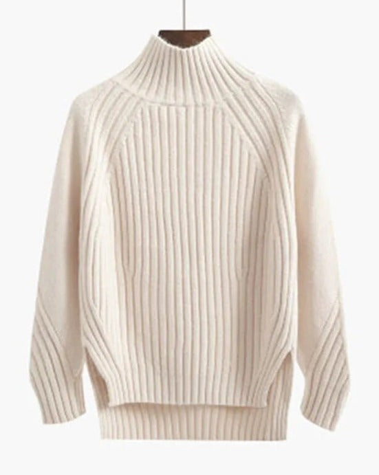 Mock Neck Ribbed Knit Sweater for Women - Image 5