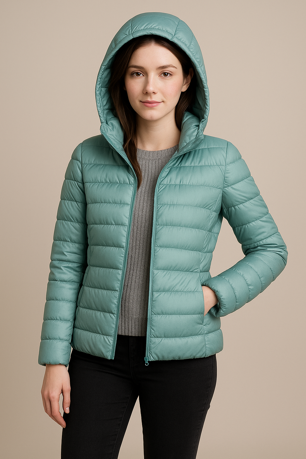 Hooded Puffer Jacket for Women - Image 5