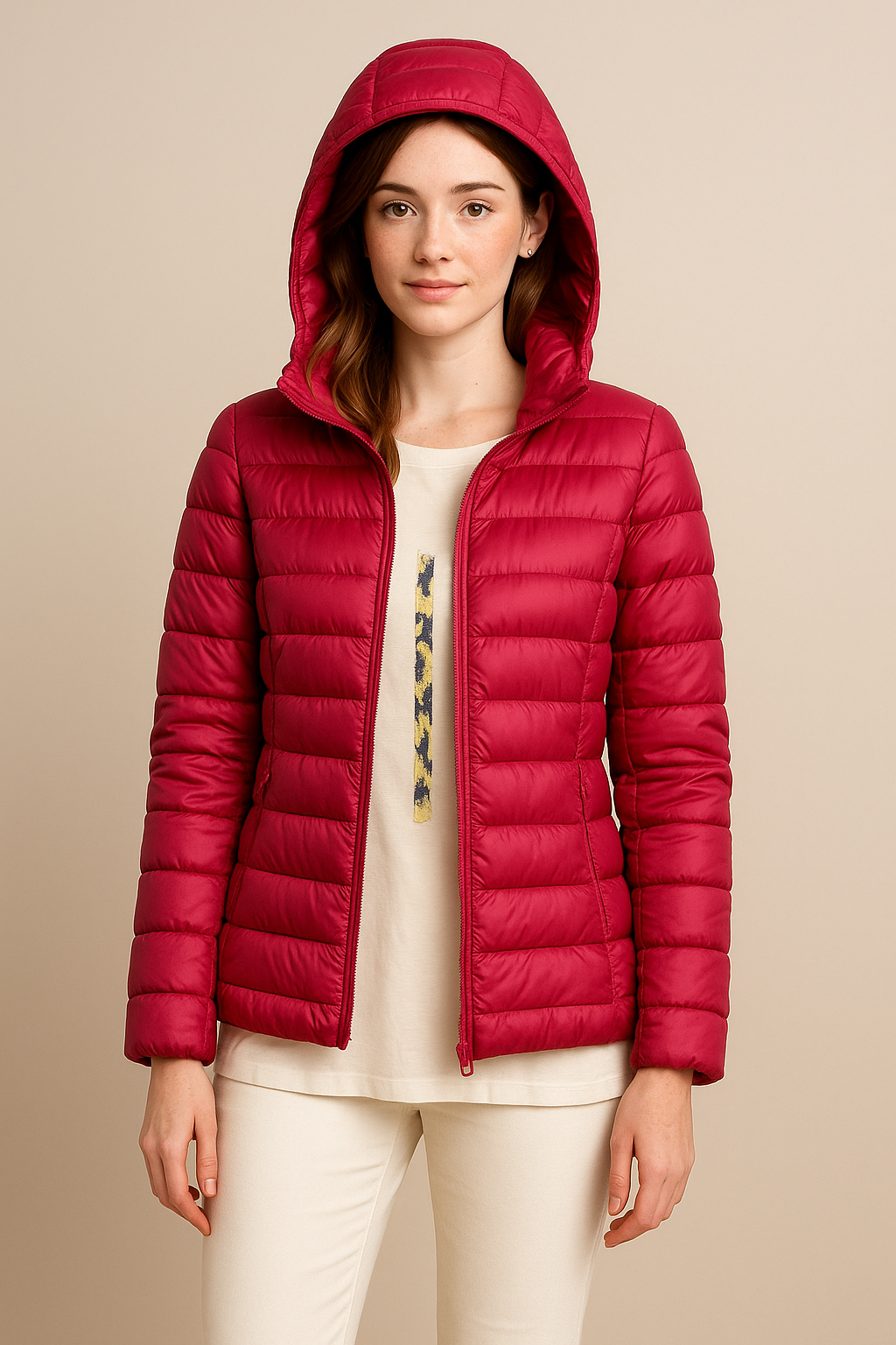 Hooded Puffer Jacket for Women - Image 2