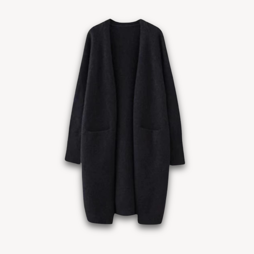 Cardigan lungo da donna in maglia | Morbido e minimalista