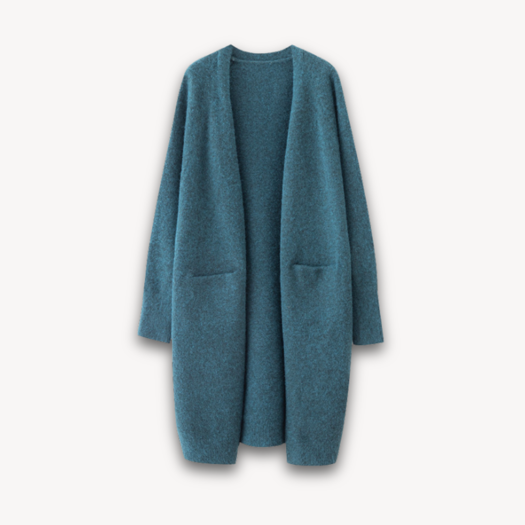 Cardigan lungo da donna in maglia | Morbido e minimalista