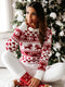 Pull de Noël tricoté pour femmes - Lilas