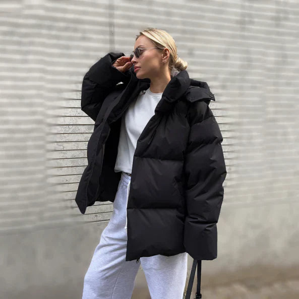 Hooded Quilted Puffer Jacket for Women - Image 3