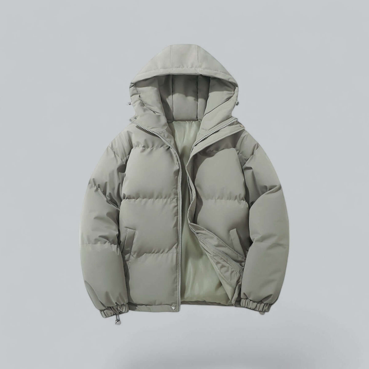 Chaqueta parka de invierno para hombre | Abrigo acolchado con capucha, puños cortavientos y bolsillos seguros para una protección cálida en el día a día