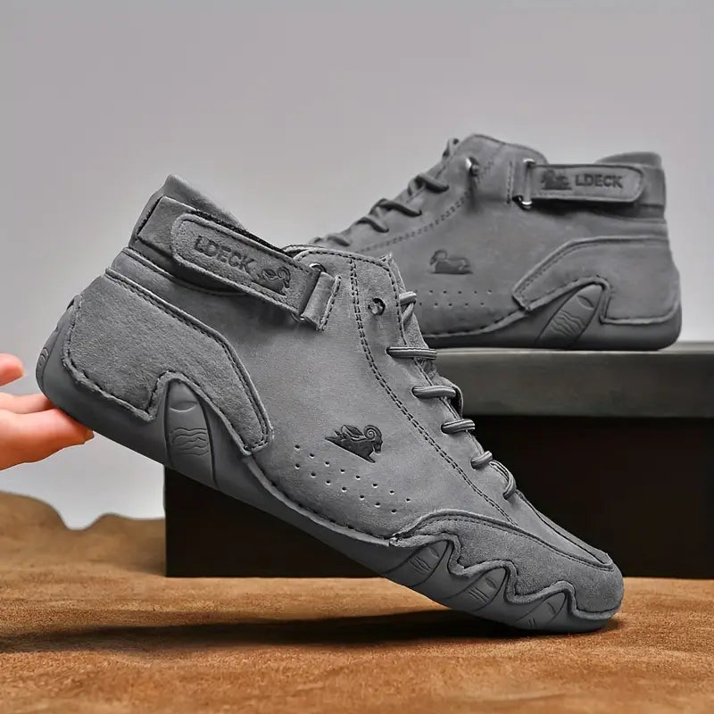 Men's Waterproof High-Top Shoes | Weather Resistant Street Style Boots with Elastic Closure and Durable Rubber Sole