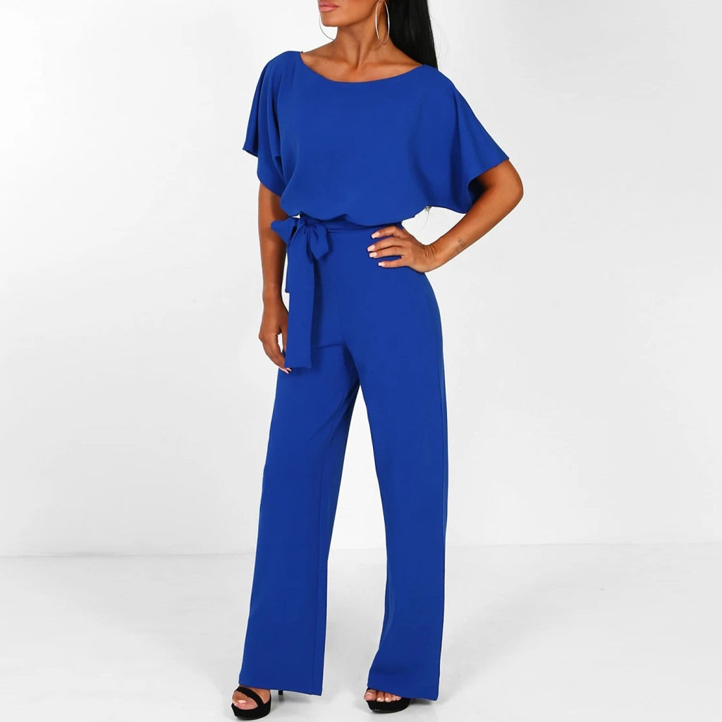 Combinaison chic à jambes larges pour femme - Coupe ajustée flatteuse