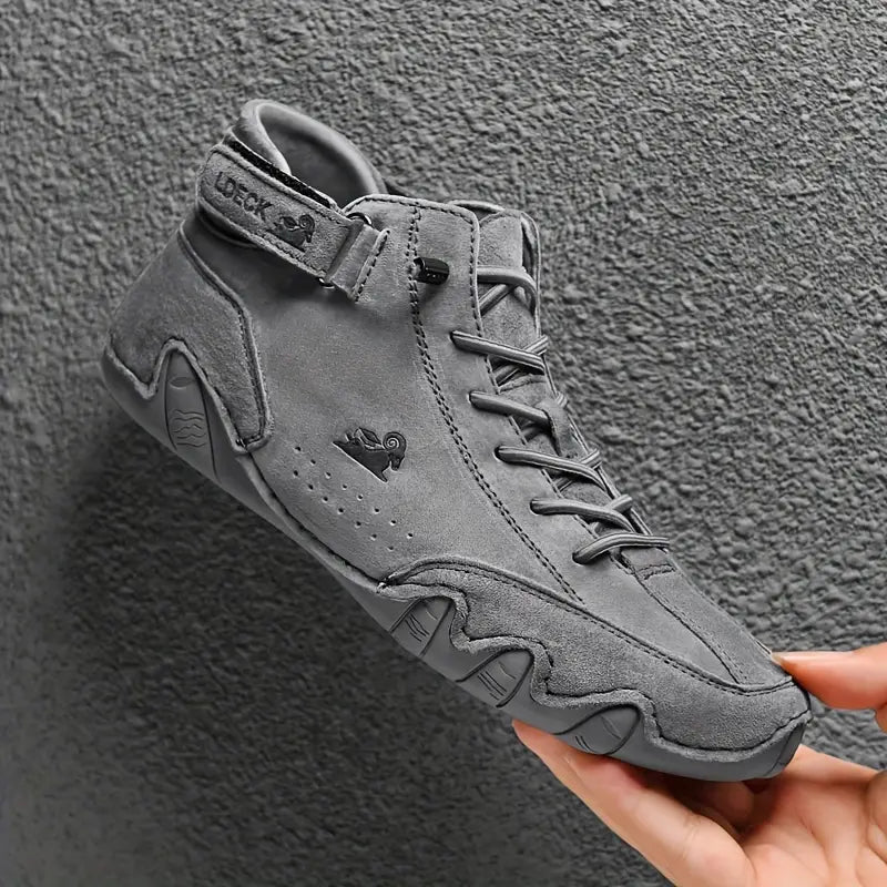 Men's Waterproof High-Top Shoes | Weather Resistant Street Style Boots with Elastic Closure and Durable Rubber Sole