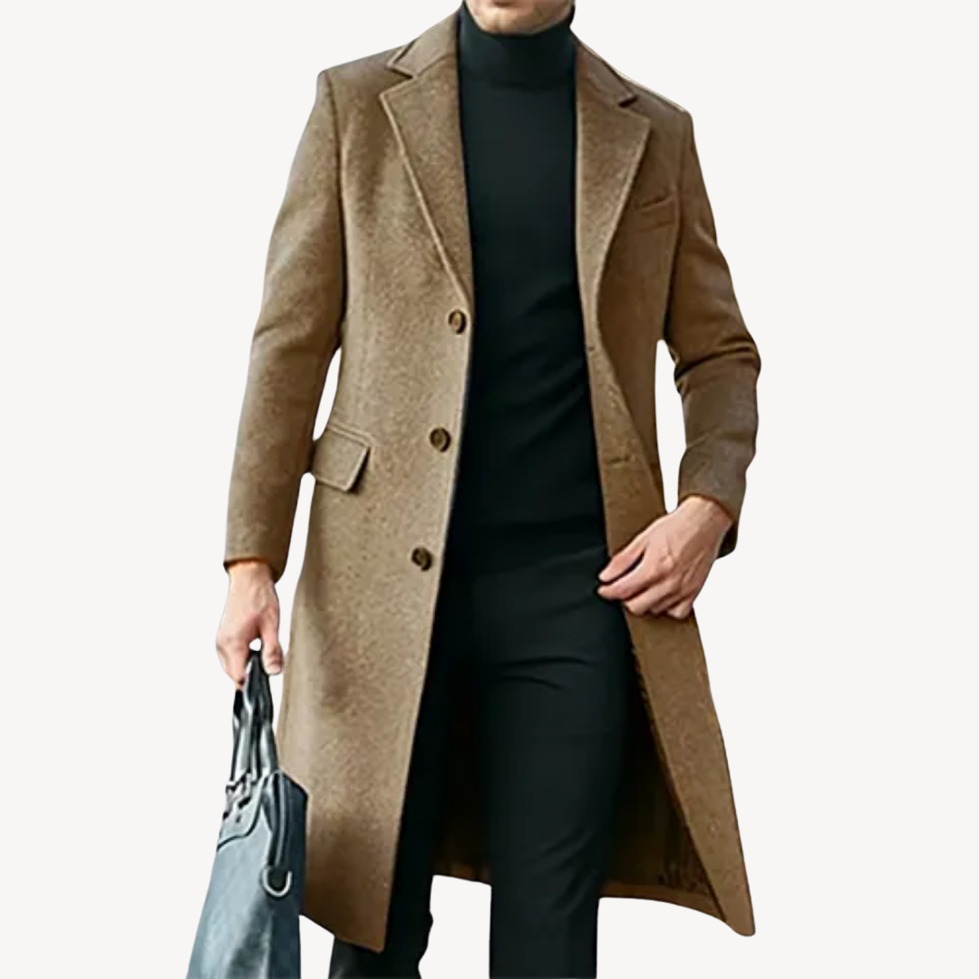 Stylish men's coat made from high-quality wool