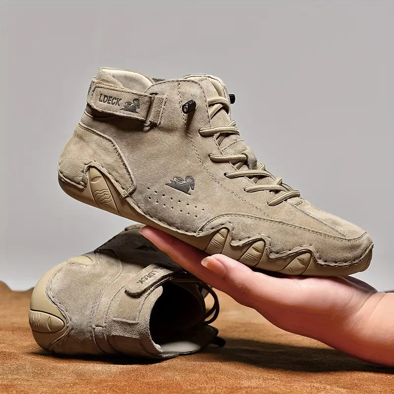 Men's Waterproof High-Top Shoes | Weather Resistant Street Style Boots with Elastic Closure and Durable Rubber Sole