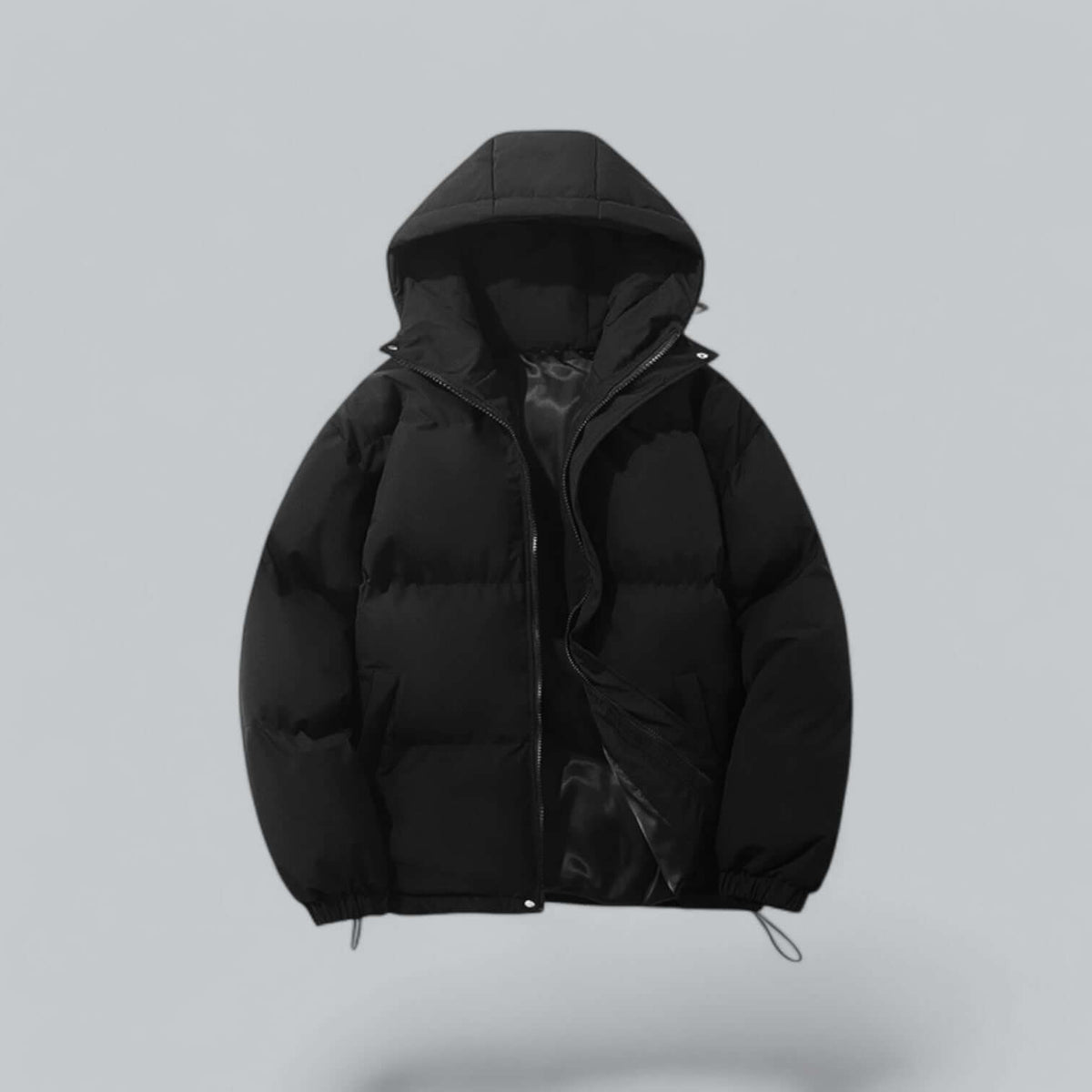 Chaqueta parka de invierno para hombre | Abrigo acolchado con capucha, puños cortavientos y bolsillos seguros para una protección cálida en el día a día