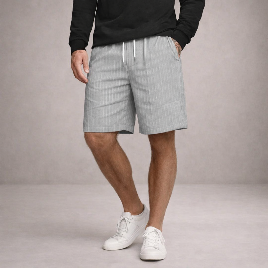 Pantalones cortos de lino para hombre | Pantalones cortos informales de verano, de corte regular y transpirables | Pantalones cortos ligeros de corte holgado para la playa y actividades al aire libre
