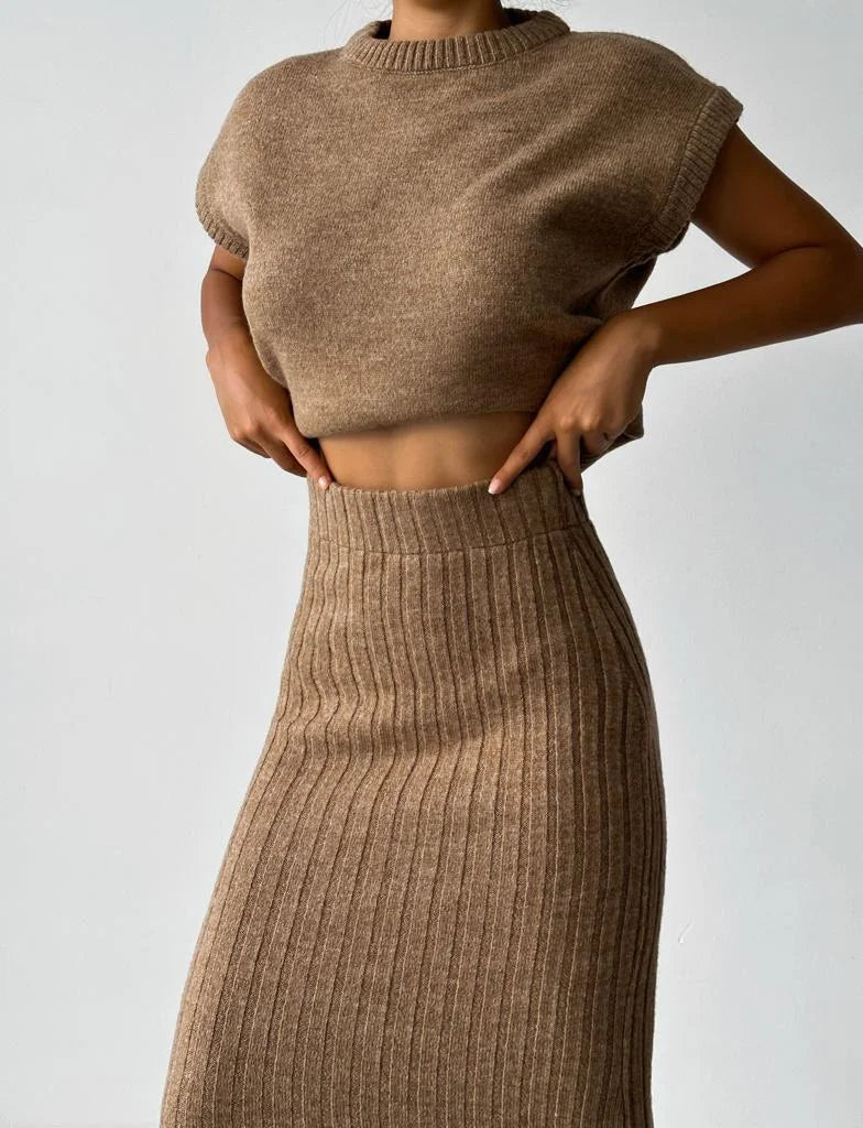 Sleeveless Ribbed Knit Top for Women - Image 4