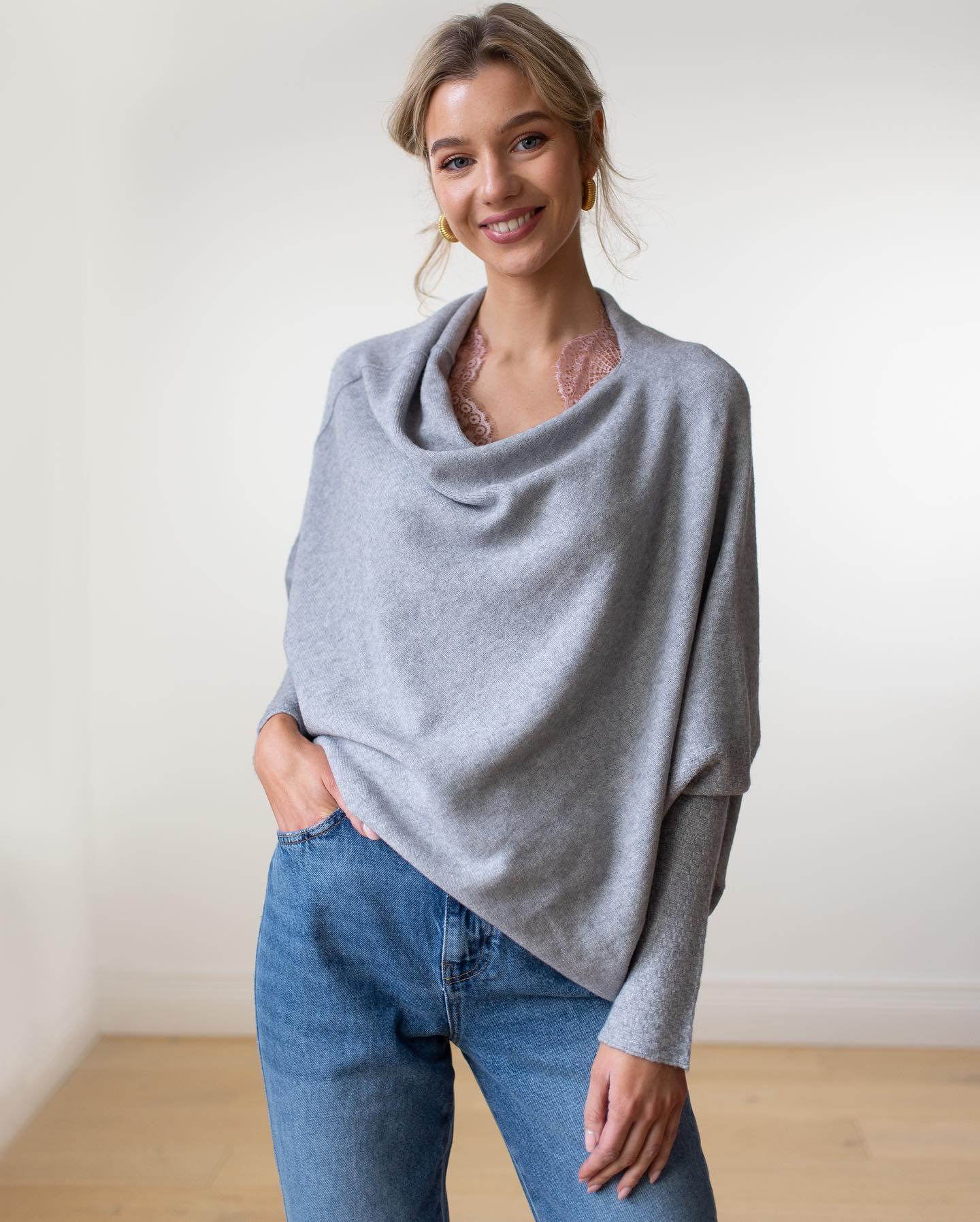 Ασύμμετρο πουλόβερ | Cashmere Blend | Κομψό & άνετο