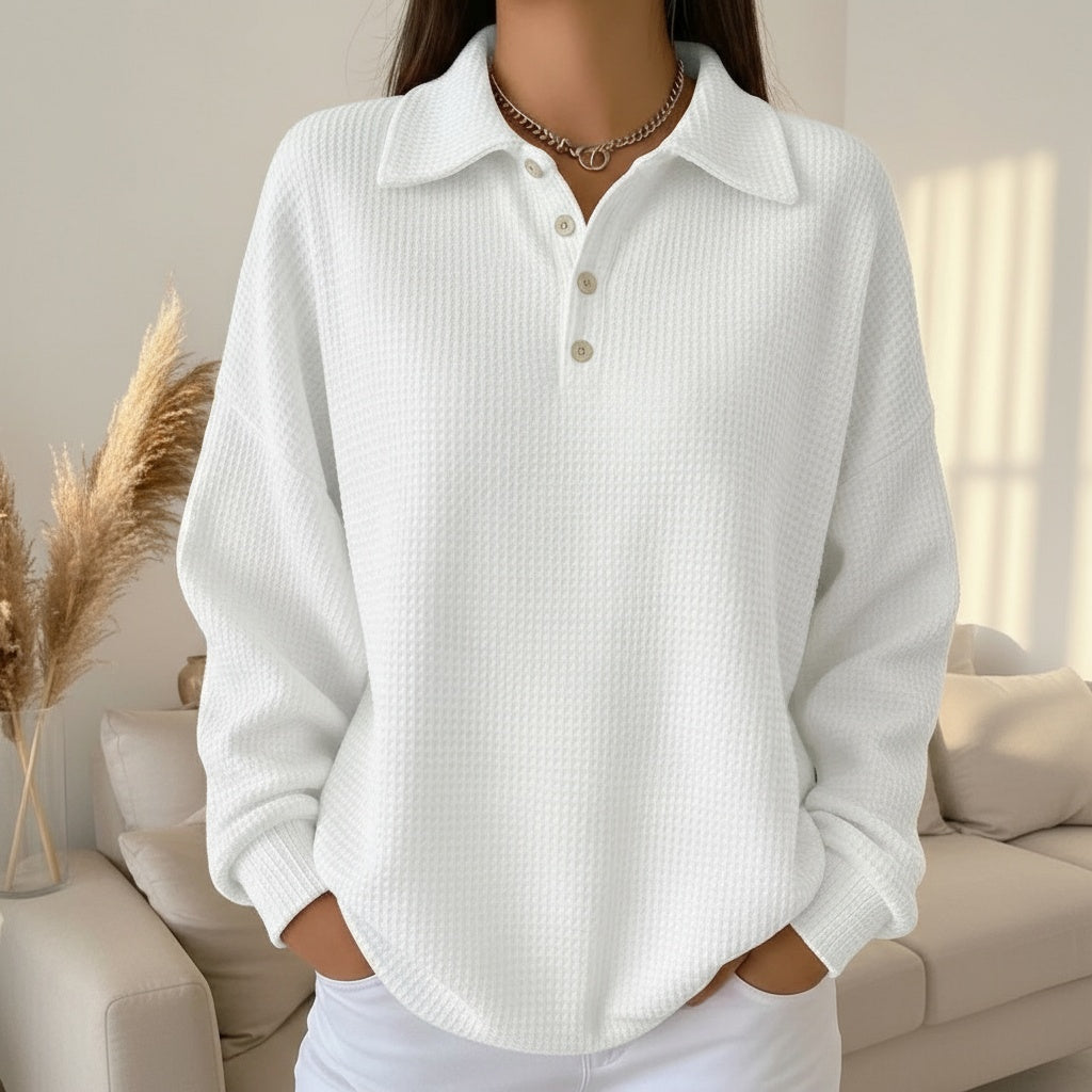 Polo en maille douce pour femme