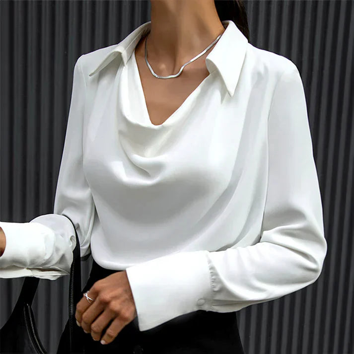 Women’s Cowl Neck Silk Blouse