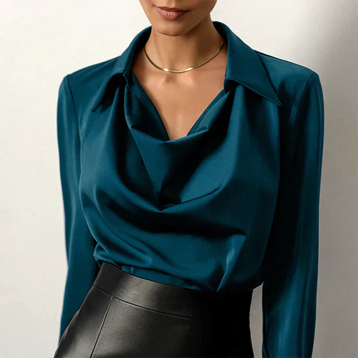 Women’s Cowl Neck Silk Blouse