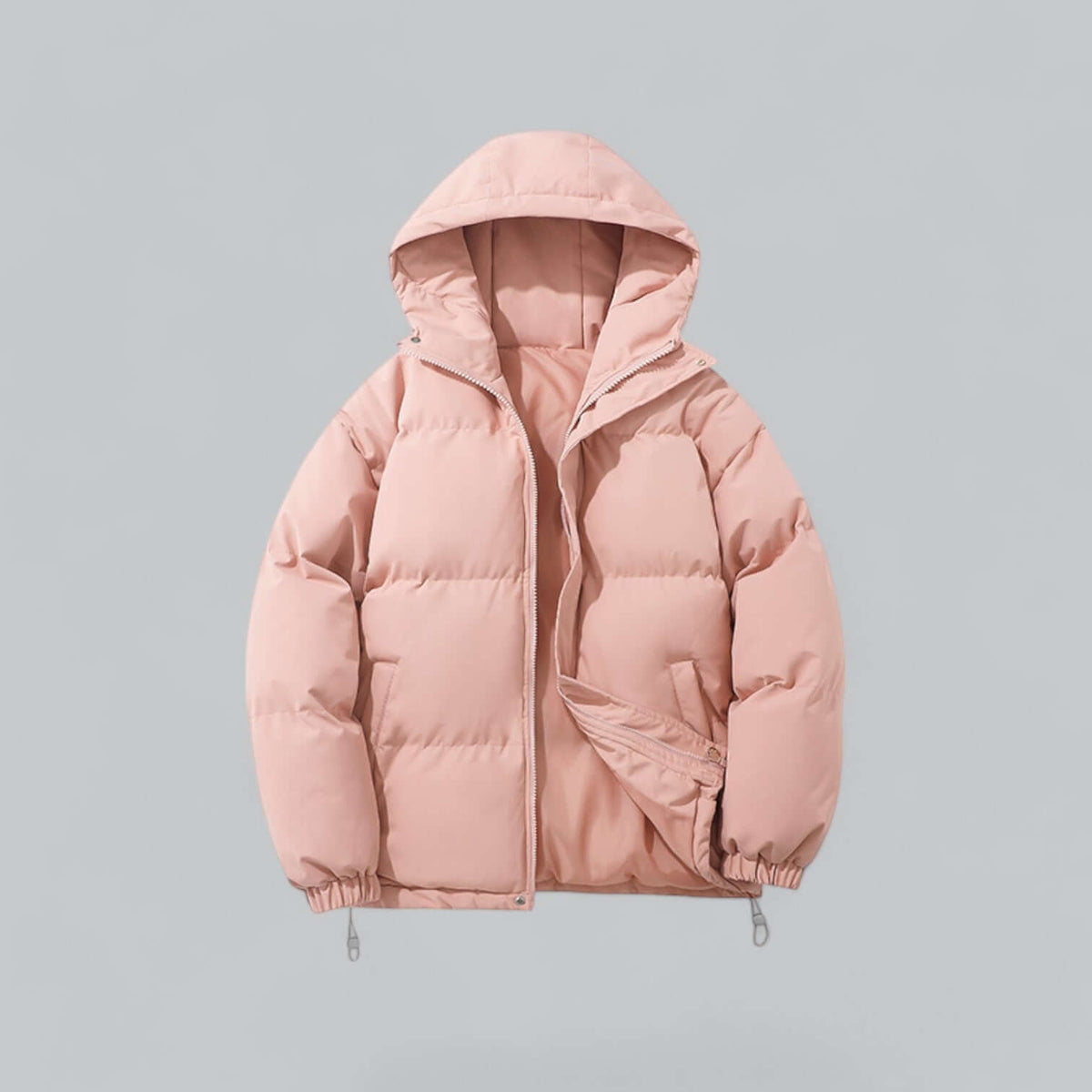 Chaqueta parka de invierno para hombre | Abrigo acolchado con capucha, puños cortavientos y bolsillos seguros para una protección cálida en el día a día