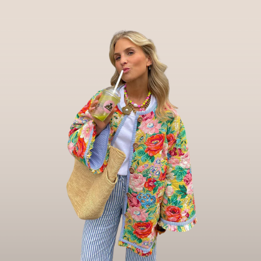 Nia - Καπιτονέ μπουφάν με φλοράλ σχέδιο