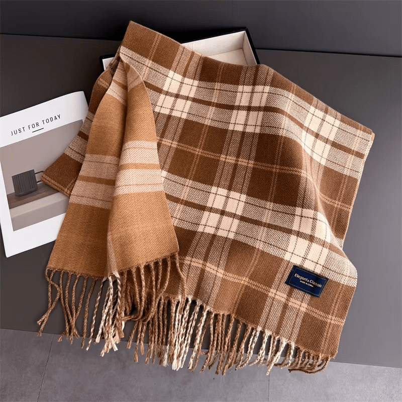 WarmElegance - Designer őszi téli sál puha kasmírból, pashmina megjelenéssel