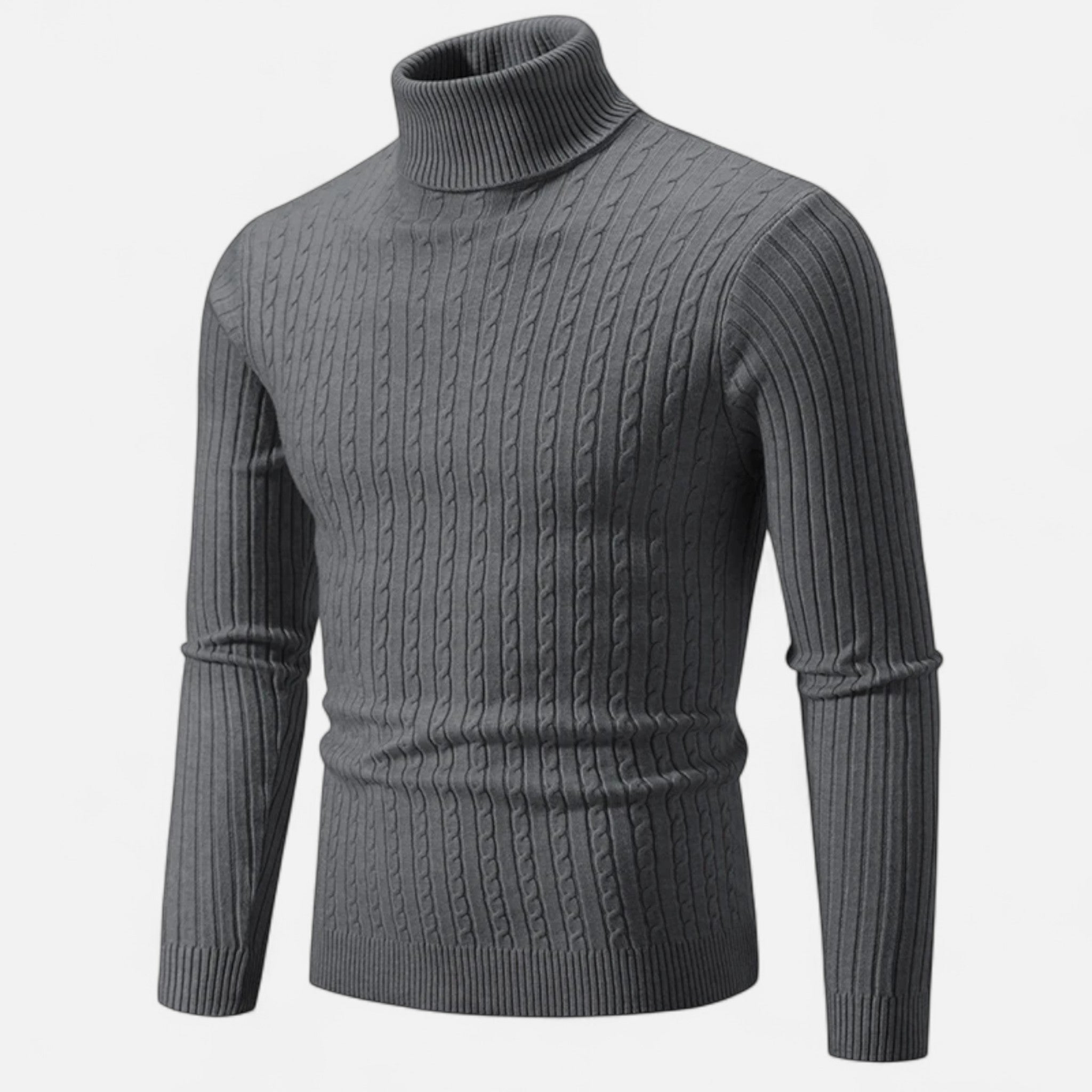 Jersey de cuello alto de lana para hombre