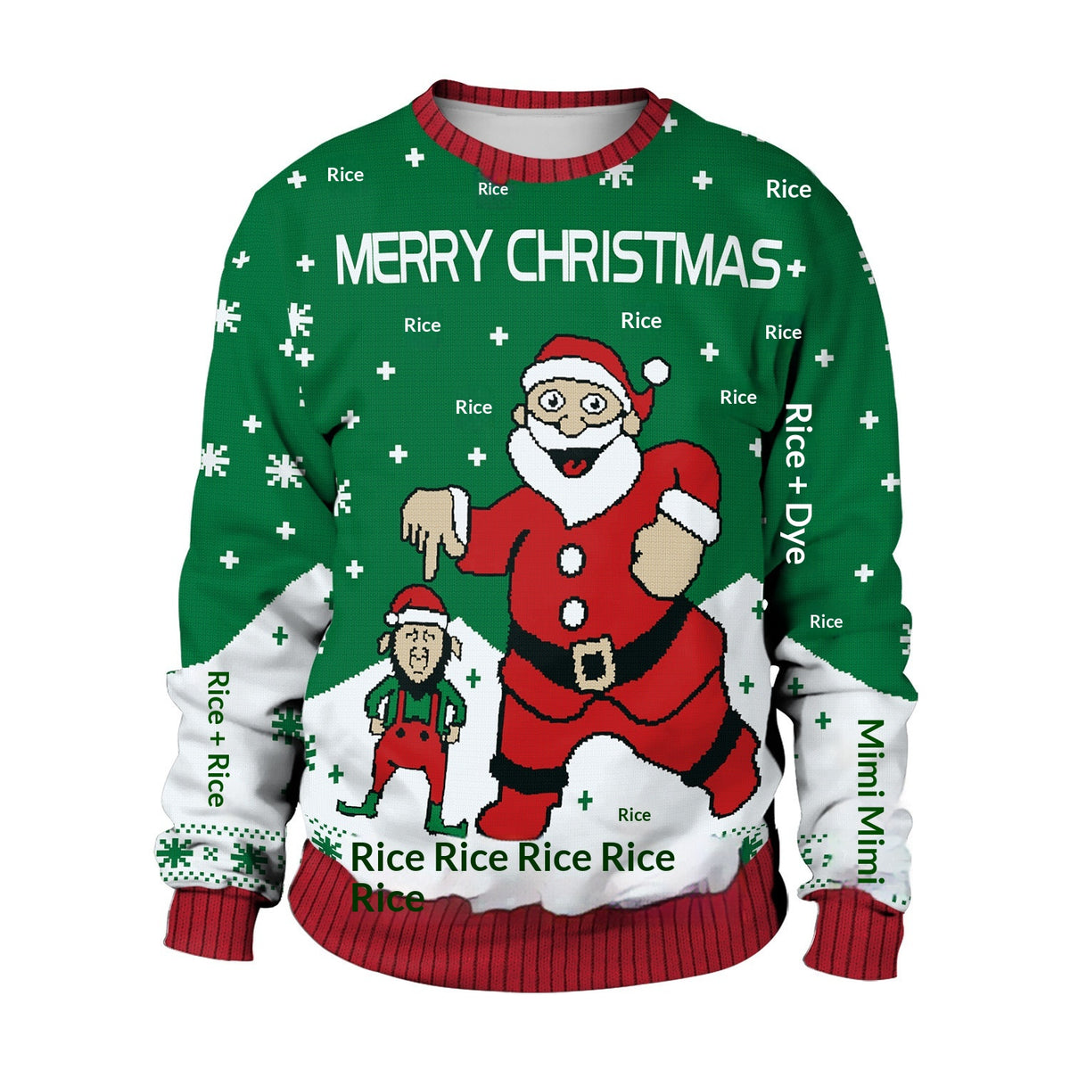 Jersey navideño unisex: jersey de invierno con diseño de Papá Noel para parejas
