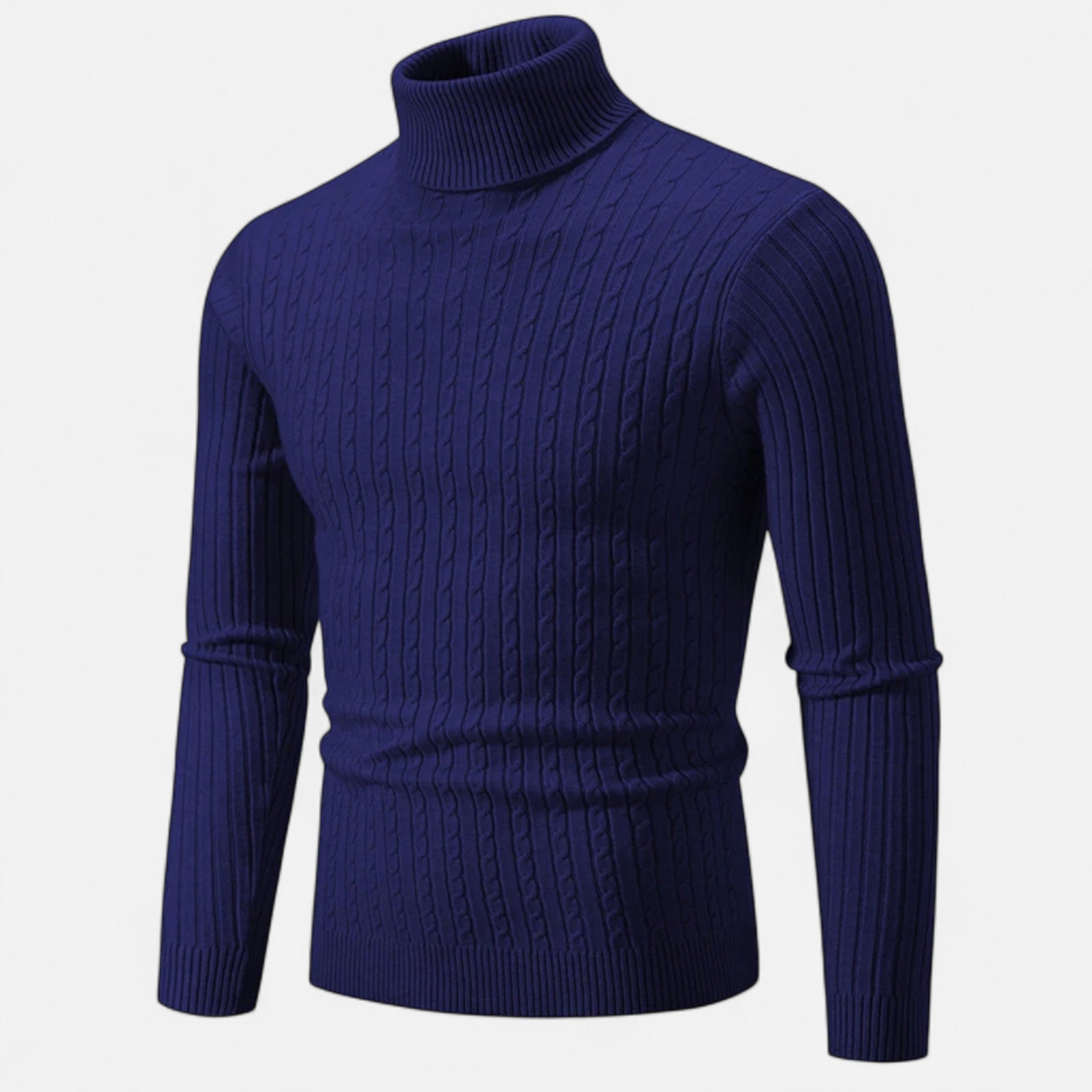 Jersey de cuello alto de lana para hombre