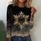 Sophisticated Gold Snowflake Sweater | Festive Sparkling Motif on Premium Black Knit