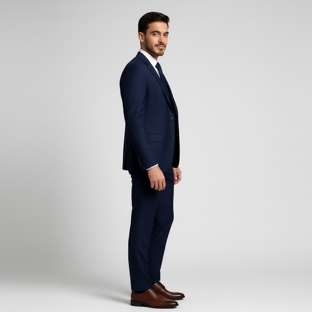 Pánská třídílná sada obleku s sakem, vestou a kalhotami – formální střih slim fit pro svatby, obchodní schůzky a slavnostní příležitosti