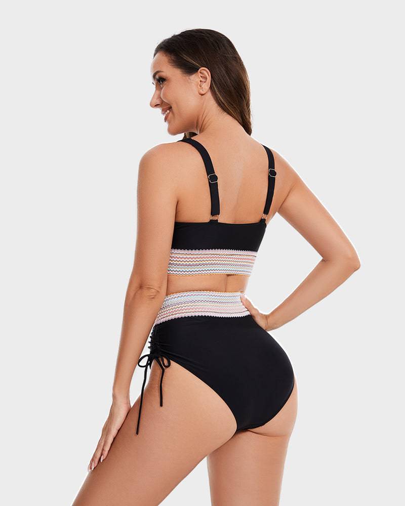 Conjunto de bikini para mujer | Cintura tejida