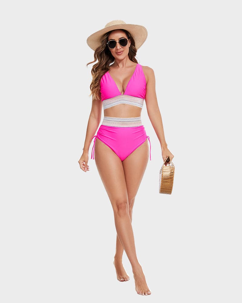 Conjunto de bikini para mujer | Cintura tejida