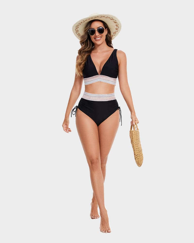Conjunto de bikini para mujer | Cintura tejida