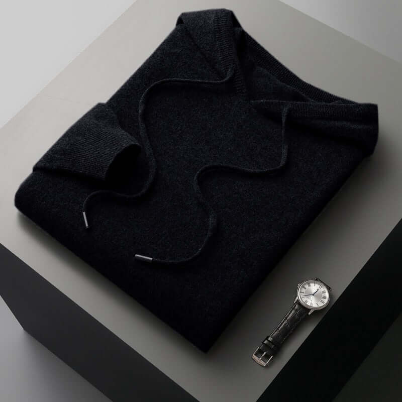 Long Sleeve Knit Hoodie for Men - Image 2
