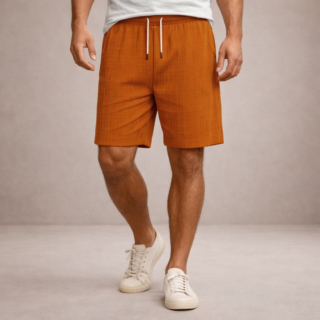 Pantalones cortos de lino para hombre | Pantalones cortos informales de verano, de corte regular y transpirables | Pantalones cortos ligeros de corte holgado para la playa y actividades al aire libre