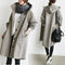 Trench lungo da donna con cappuccio