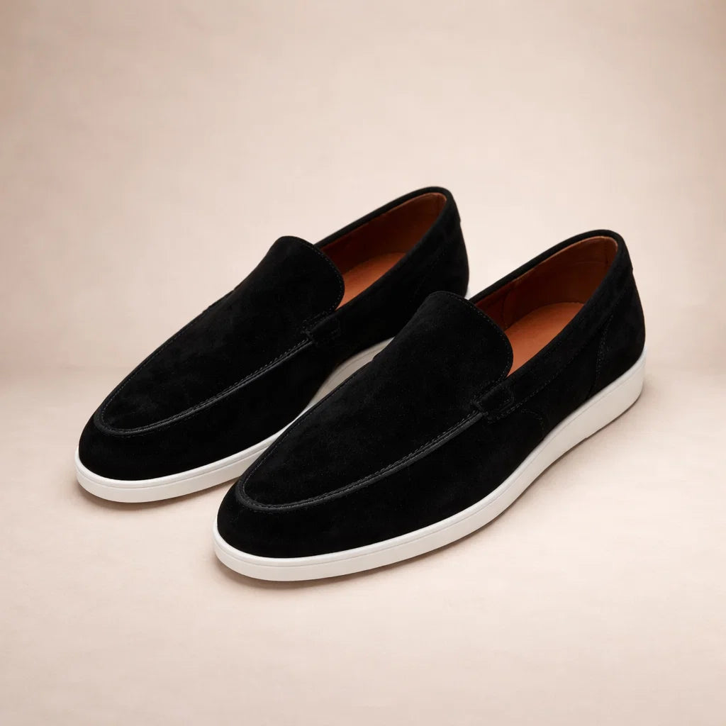 Mocassins en cuir pour homme | Chaussures décontractées à enfiler pour tous les jours | Chaussures « smart casual » à coupe classique et tige basse