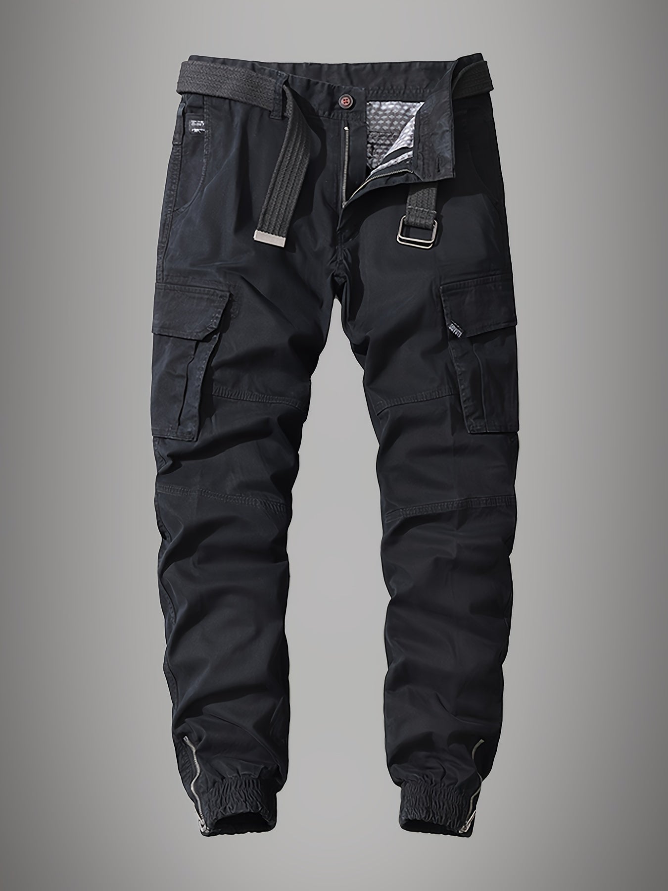 Premium Men’s Cargo Joggers – Embroidered Design with Multiple Pockets