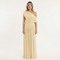 Women's One Shoulder Maxi Dress | Pleated Formal Evening Gown | Asymmetric Party Dress for Weddings and Special Occasions