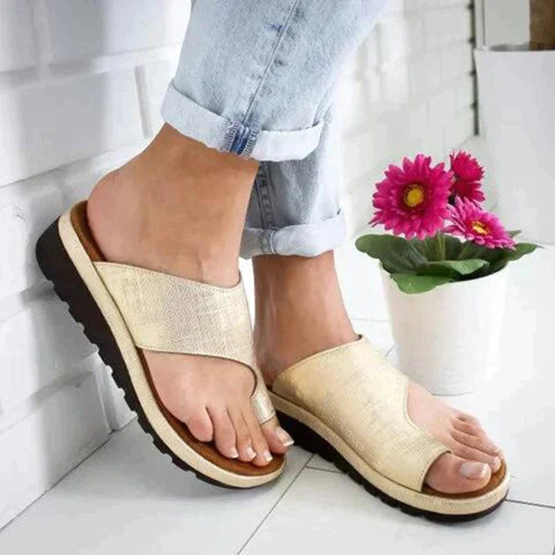 Sandalias ortopédicas de mujer Gaelle - Cómodas sandalias correctoras del Hallux con corte ancho