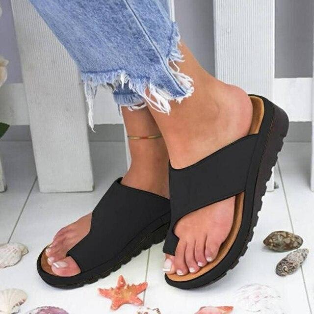 Sandalias ortopédicas de mujer Gaelle - Cómodas sandalias correctoras del Hallux con corte ancho