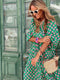 Long Sleeve Midi Dress with Print | Women's Printed Long Sleeve Dress | Versatile Everyday Midi Dress for Work and Social Events