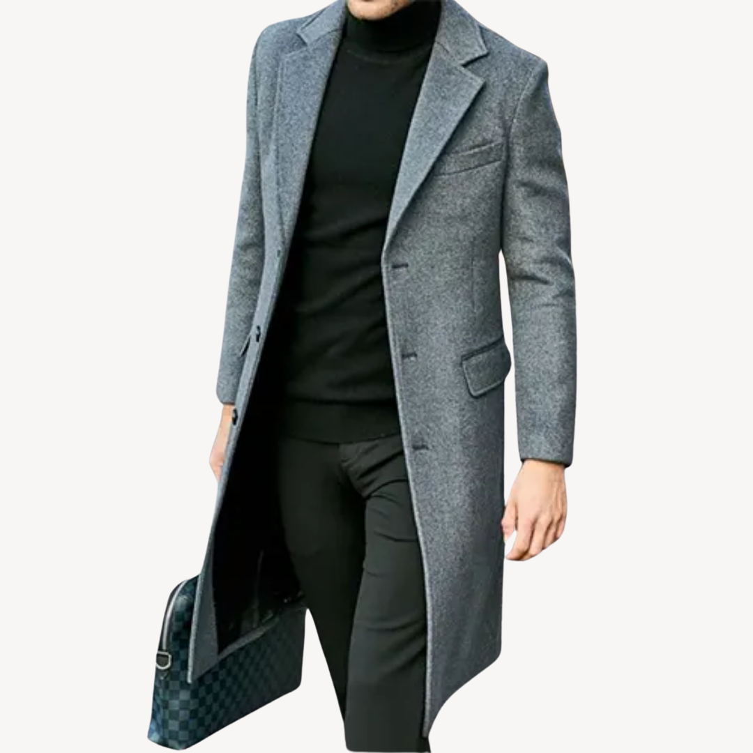 Stylish men's coat made from high-quality wool
