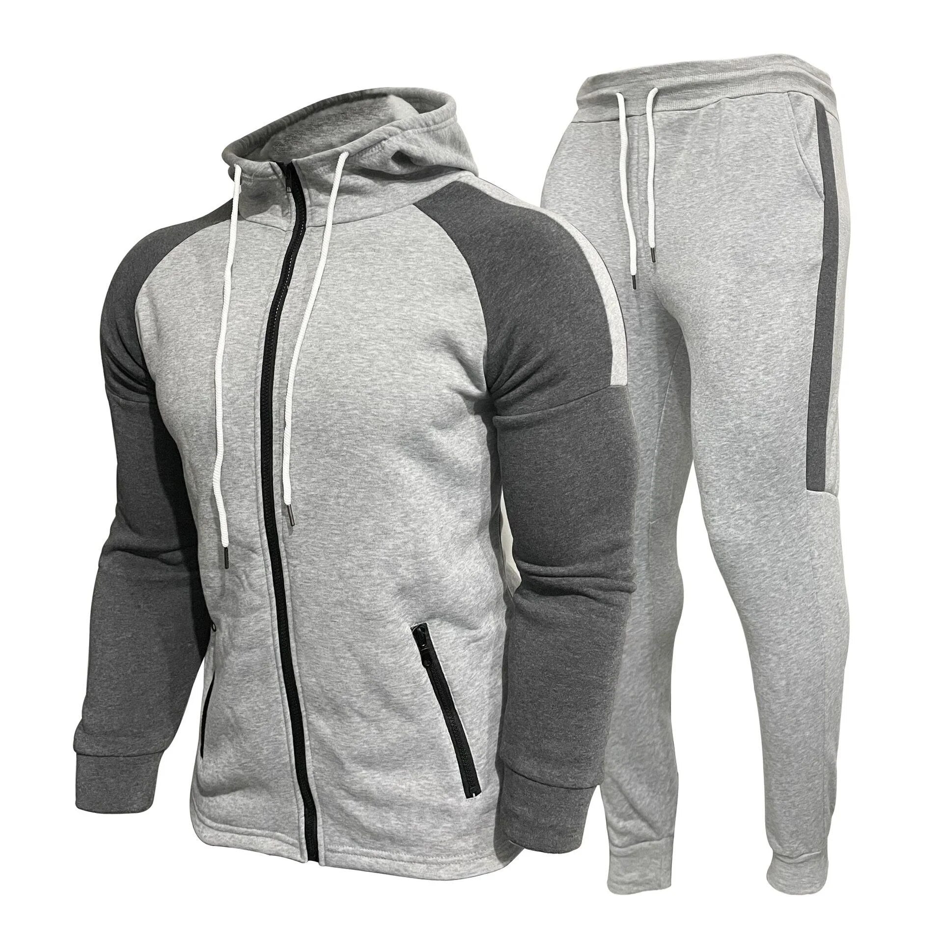 Men's tracksuit with zipper jacket