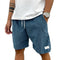 Short à cordon de serrage côtelé pour homme | Short décontracté à coupe droite et texture, avec poches latérales et taille élastiquée confortable