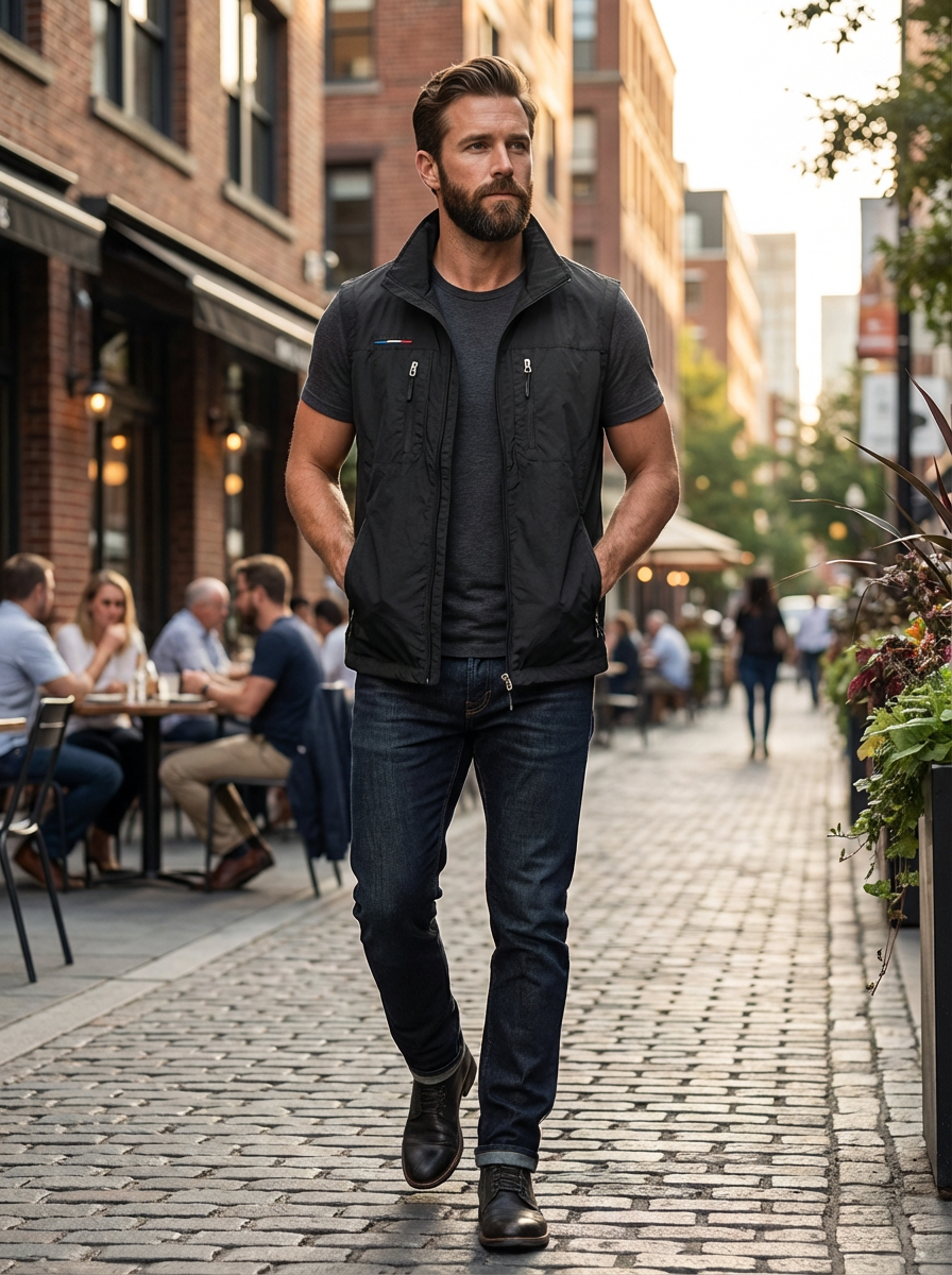 Gilet d'extérieur léger à multiples poches pour homme - Veste sans manches polyvalente pour la randonnée, la pêche et les voyages