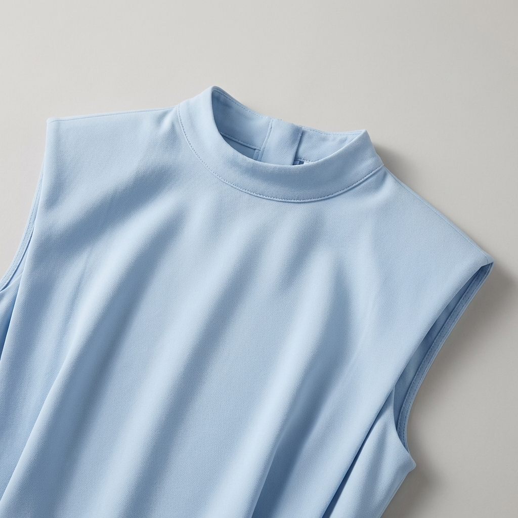 Damska sukienka midi z okrągłym dekoltem i rozcięciem zapinanym na guziki | Uniwersalna sukienka półformalna, idealna do biura i na wieczorne wyjścia