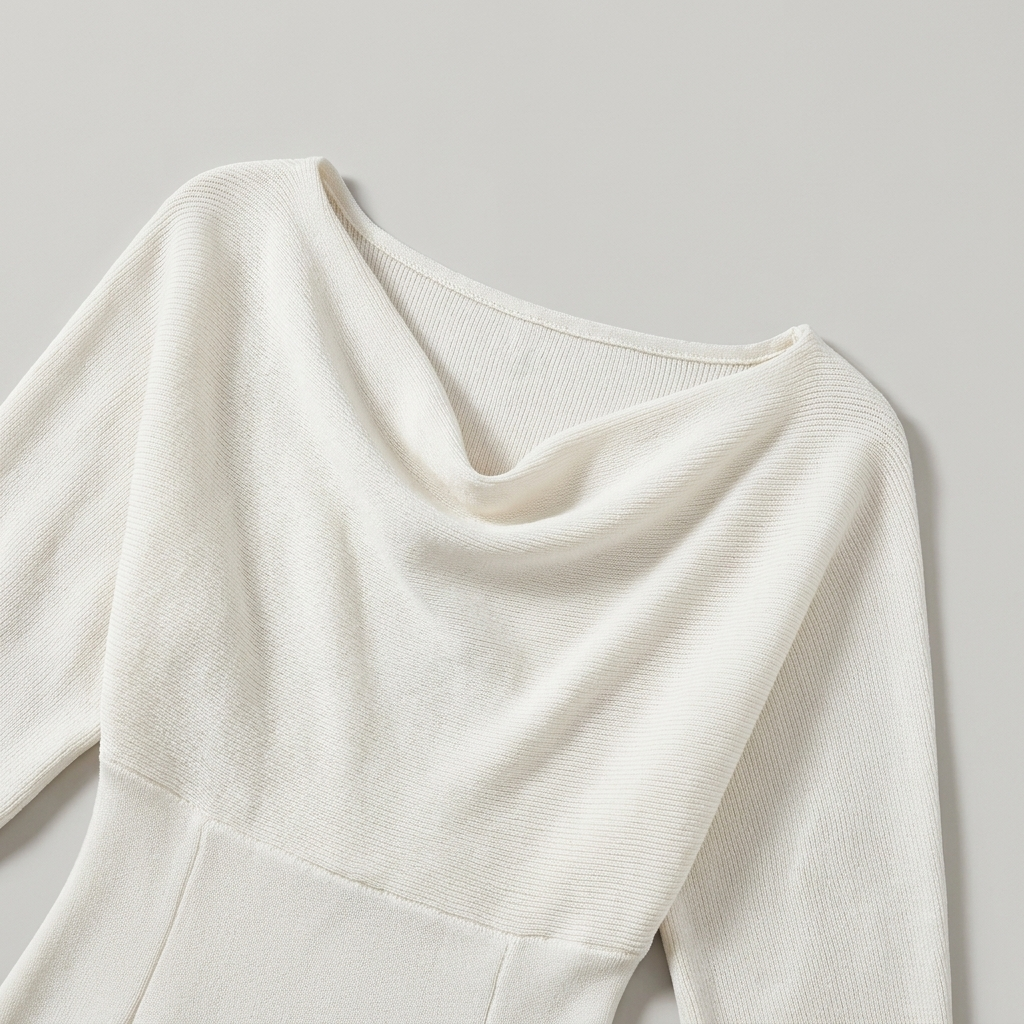 Women's Batwing Sleeve Midi Dress with Cowl Neck | Fitted Sheath Midi Dress for Work, Cocktails, and Formal Events