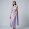 Women's One-Shoulder Satin Maxi Dress | Elegant A-Line Formal Gown for Wedding Guests and Evening Events | Sleeveless Ceremony