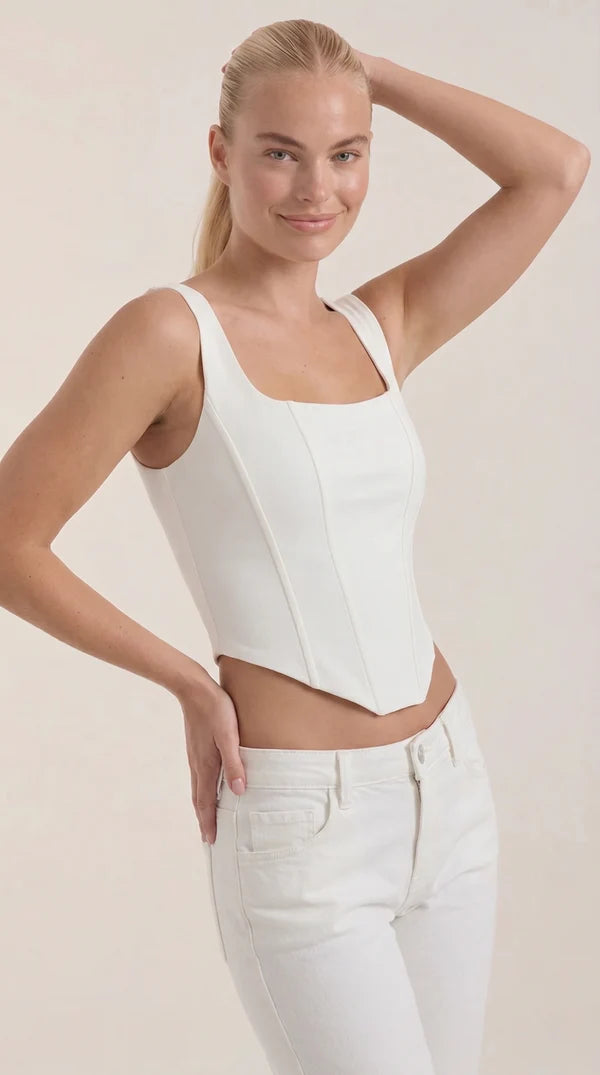 Top tipo corsé ajustado para mujer